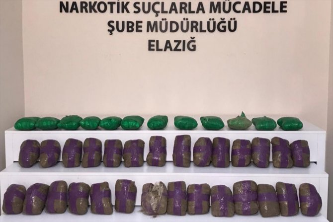 Elazığ'da kamyon kasasında 41 kilo 750 gram eroin ele geçirildi