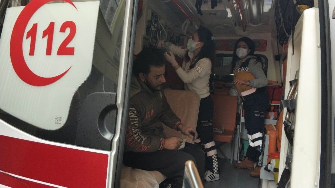 Samsun’da yangında bir kişi hastanelik oldu