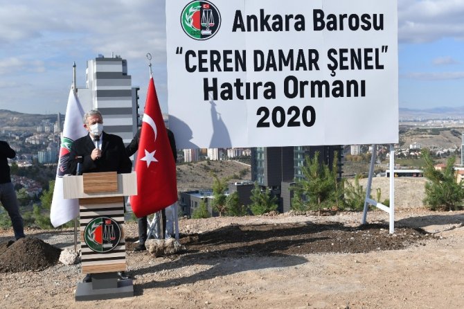 Ceren Damar Şenel’in adı Ankara’da hatıra ormanında yaşayacak