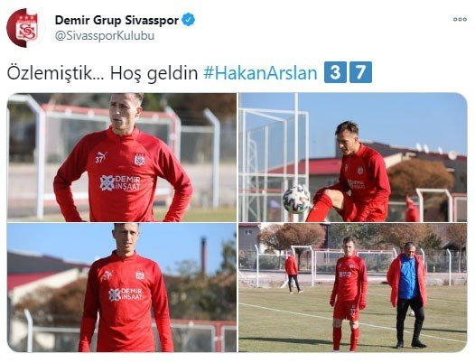 Sivasspor’da Hakan Arslan korona virüsü atlattı