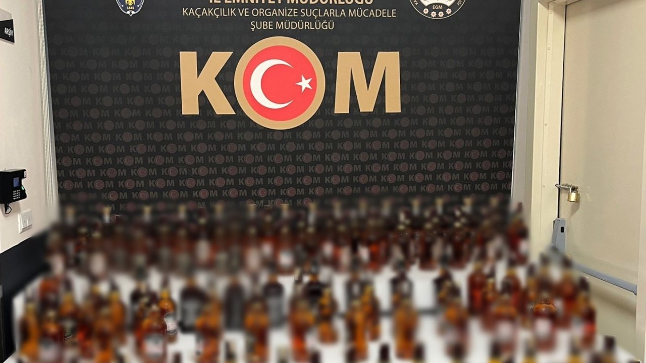 Polisten bağ evine sahte bandrollü alkol baskını