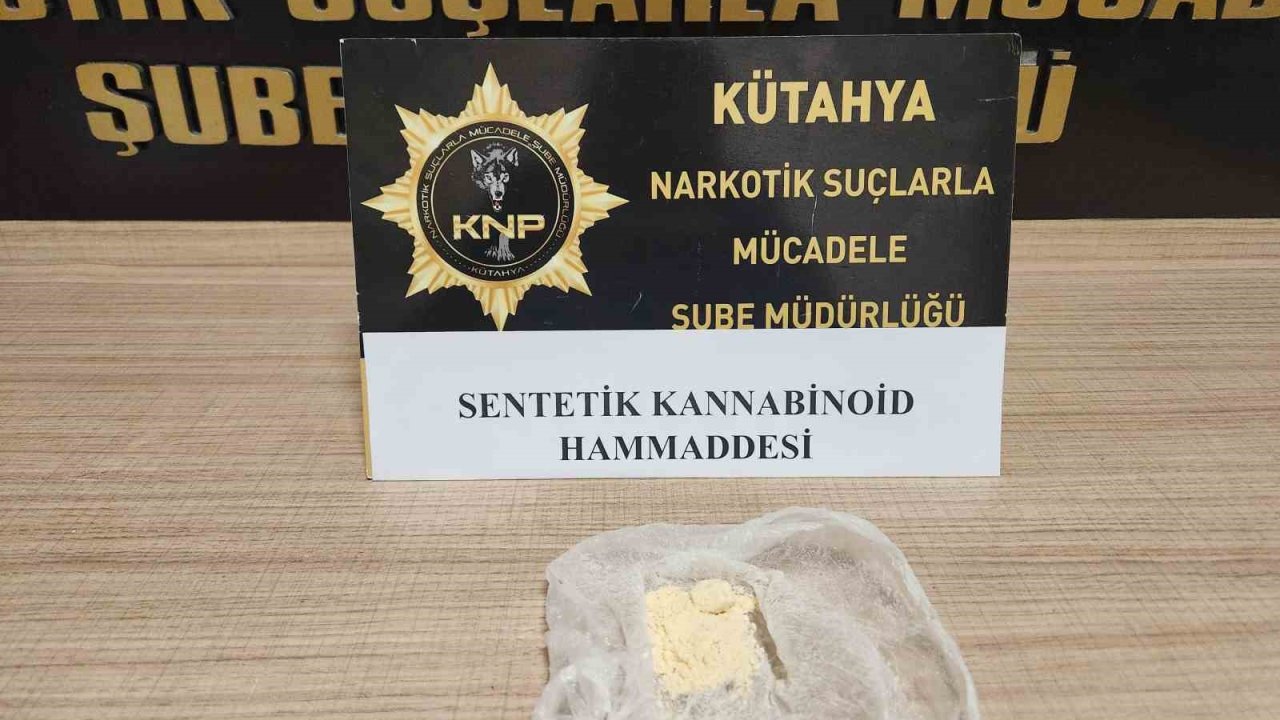 Kütahya’da uyuşturucu operasyonu, 1 kişi tutuklandı