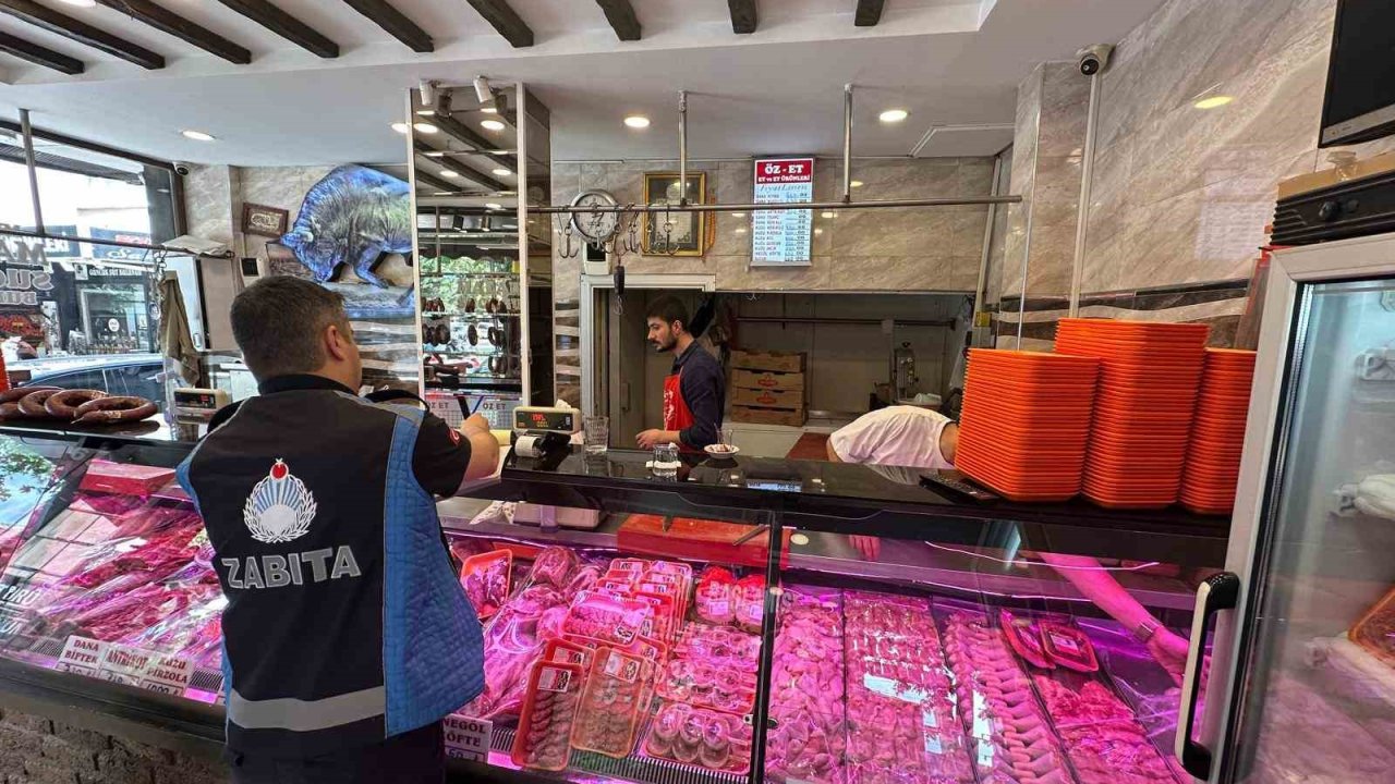 Zabıtadan kasap ve sakatatçılara denetim