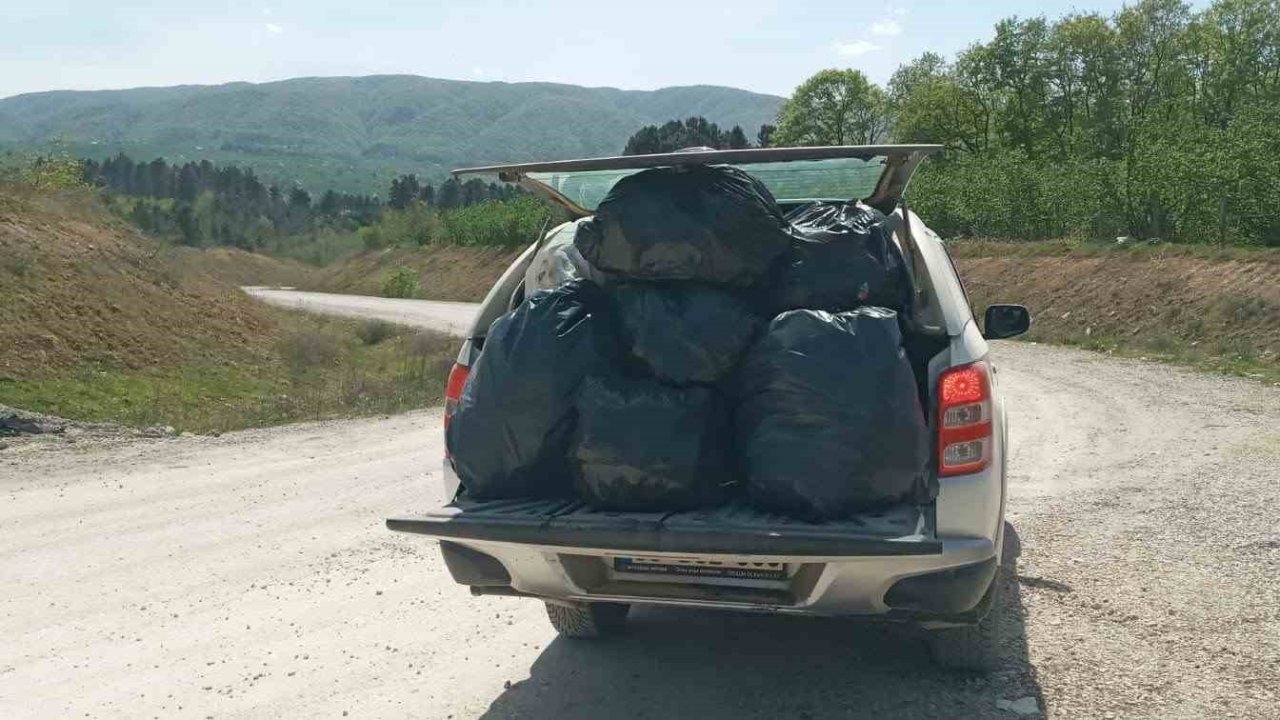 Piknikçiler kirletti, ekipler temizledi