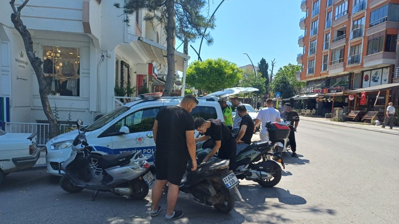 Keşan’da polisim yaptığı motosiklet denetiminde 134 bin 565 TL cezası kesildi