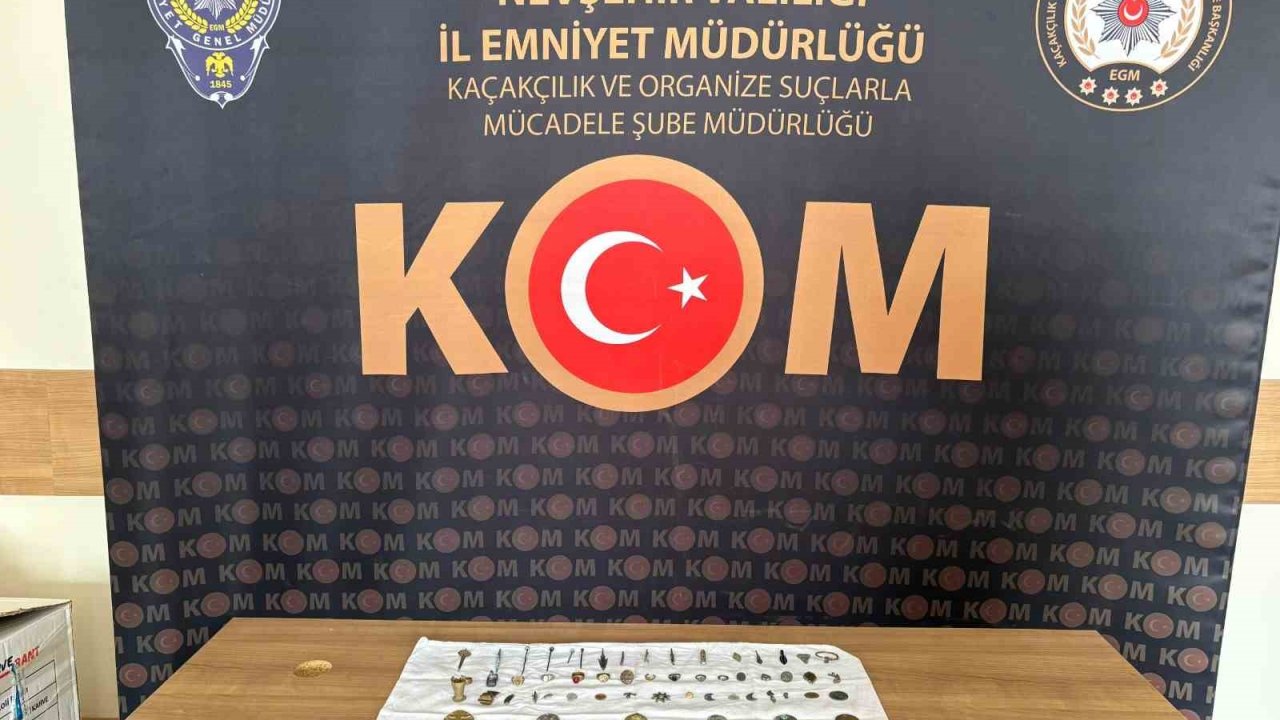 Nevşehir’de 157 parça tarihi eser ele geçirildi