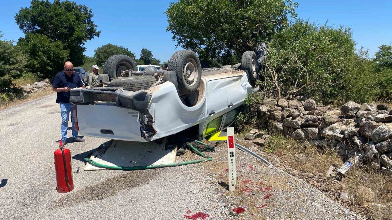 İvrindi’de otomobil takla attı: 1 yaralı