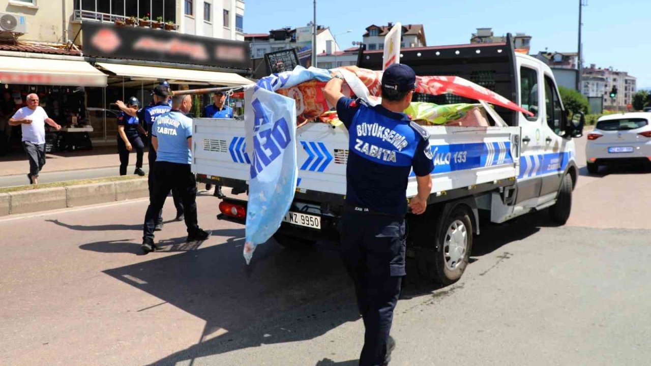 Ordu’da kaldırım işgaline yönelik denetim