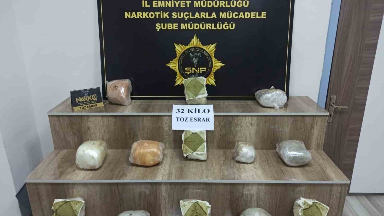 Siverek’te 32 kilo esrar ele geçirildi