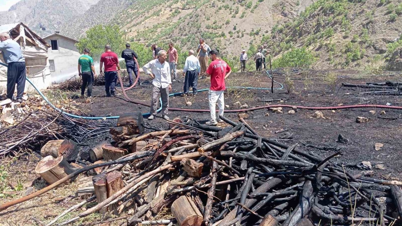 Çimenli köyündeki yangın büyümeden söndürüldü