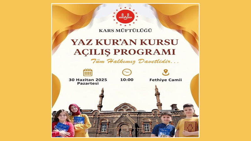 Kars Müftülüğü’nden Yaz Kur’an Kurslarına Görkemli Açılış