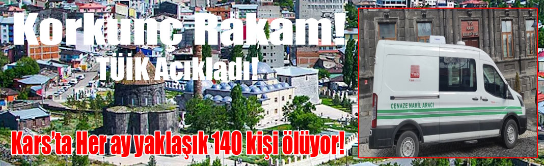 Kars'ta her ay yaklaşık 140 kişi hayatını kaybediyor!