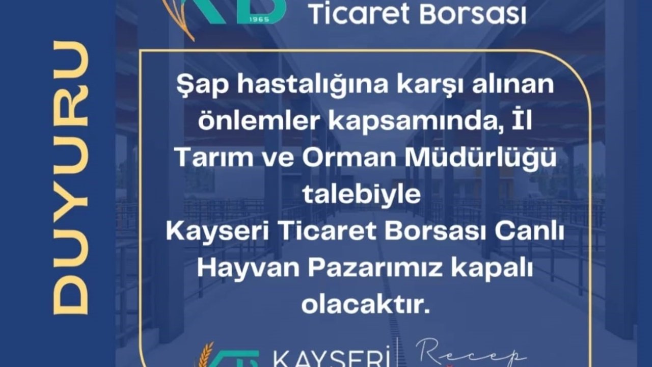 KTB Canlı Hayvan Pazarı’nda ’şap hastalığı’ önlemi