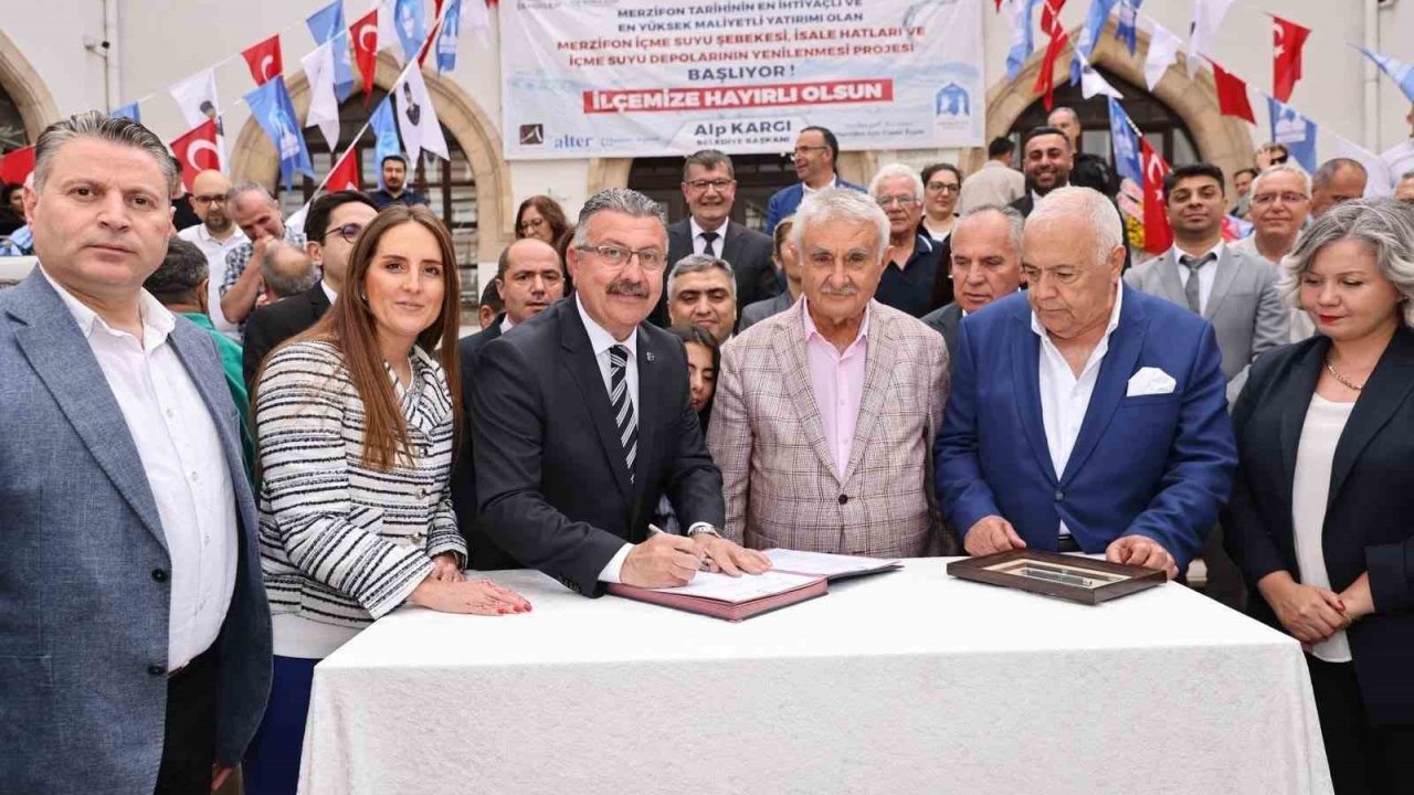 Merzifon’un içme suyu hattının yenileneceği projede imzalar atıldı