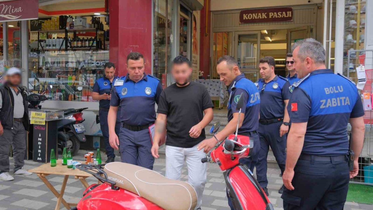 Kaldırım işgaline zabıta müdahalesi