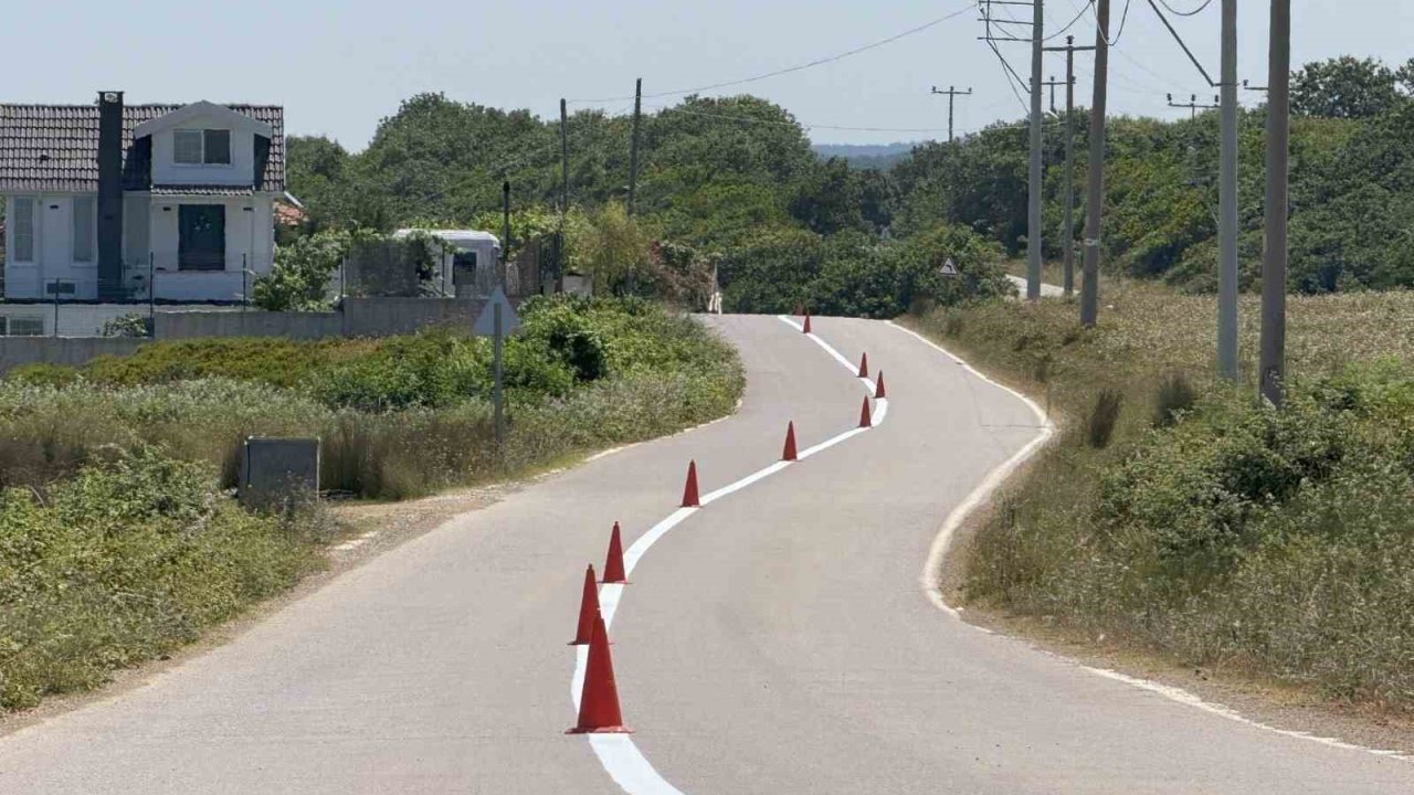 Yol çizgileriyle ulaşım güvenli hale getiriliyor