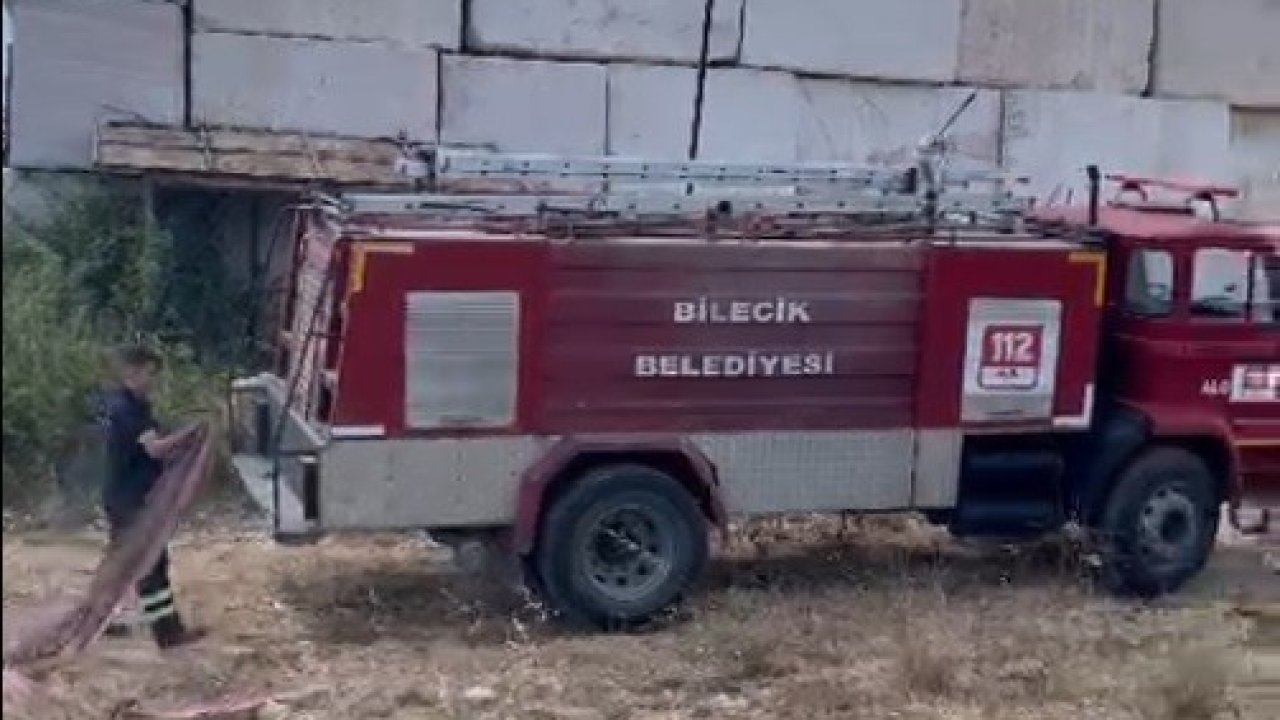 Bilecik’te otluk alanda başlayan yangın ormana sıçramadan söndürüldü