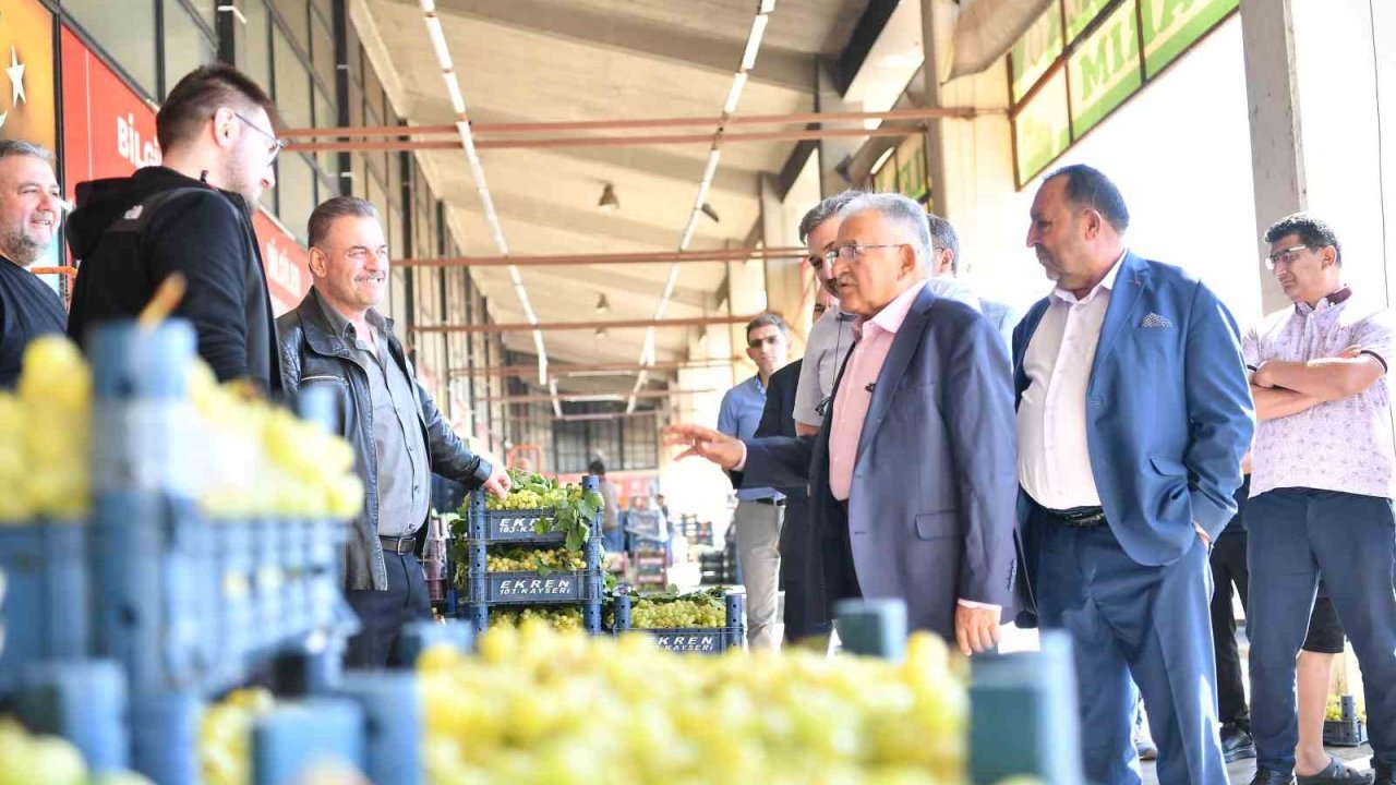 Başkan Büyükkılıç’tan Kayseri Hal Kompleksi’ne sabah ziyareti