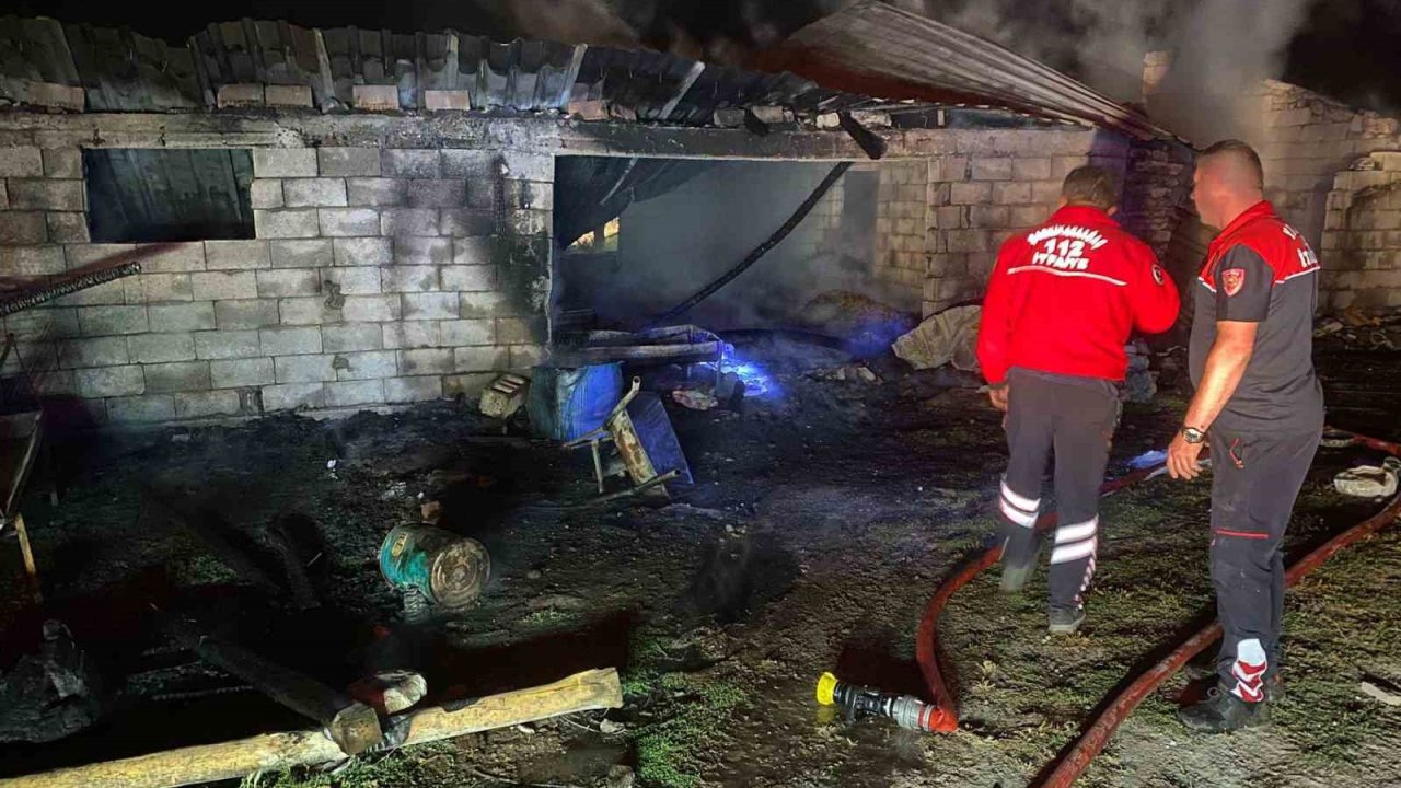 Yalvaç’ta besihane yangını: 14 küçükbaş hayvan ve 50 hindi telef oldu