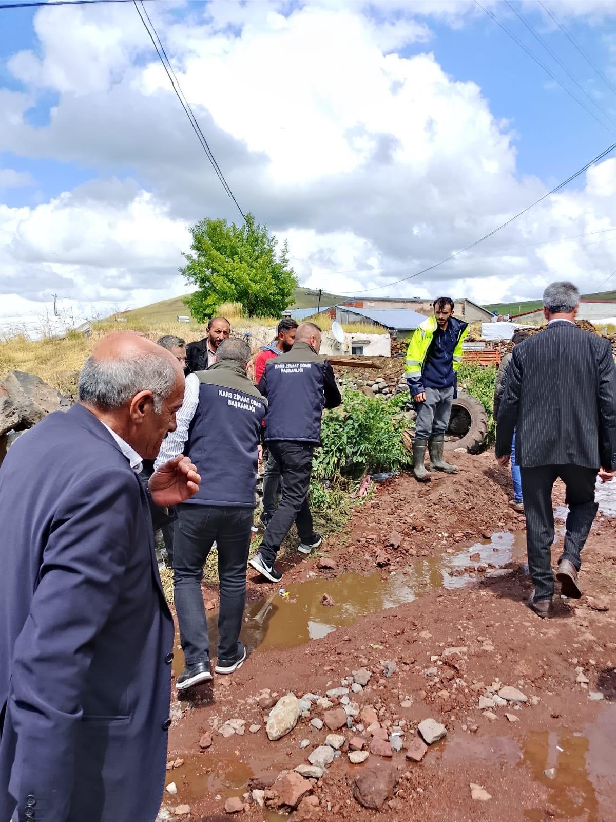 Kars Ziraat Odası Başkanı Müçük Sel Bölgesinde