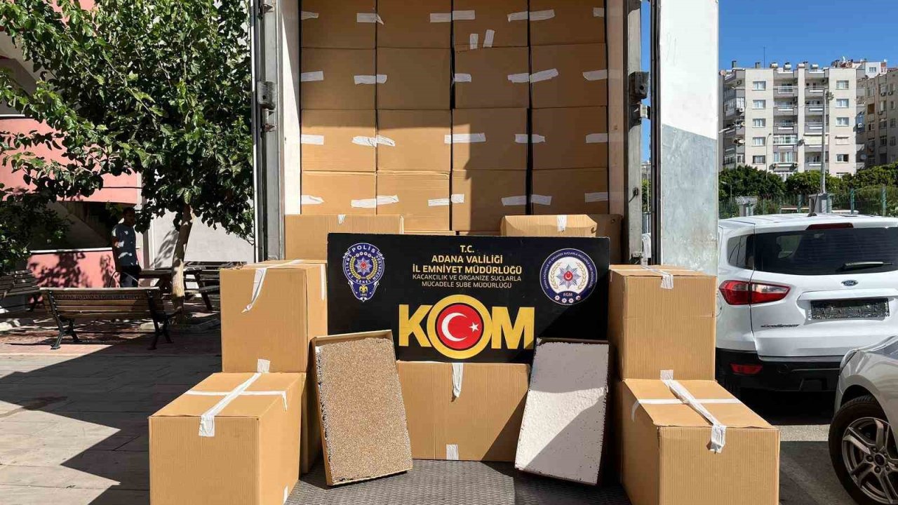 Adana’da 17 milyon TL değerinde kaçak sigara ele geçirildi