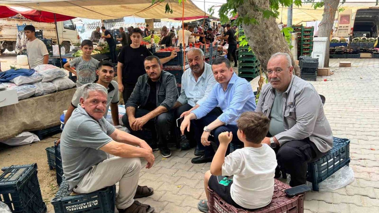 Esnaf Başkan Olgun, pazarcı esnafıyla bir araya geldi