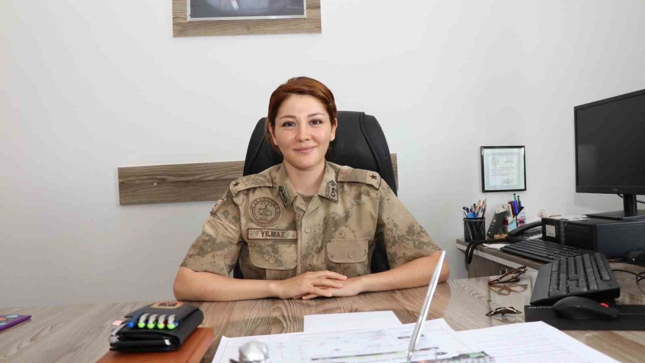 İlçede kadın jandarma komutanı sevinci