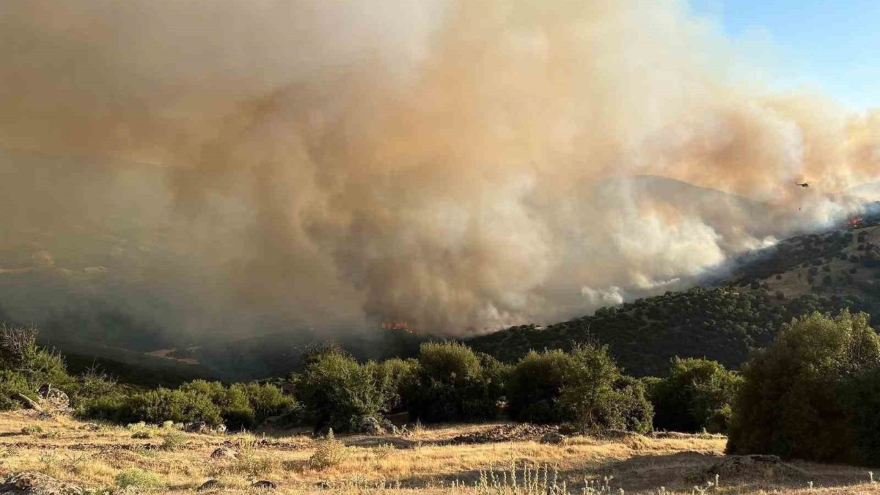 Manisa’daki yangın Uşak’a doğru ilerliyor