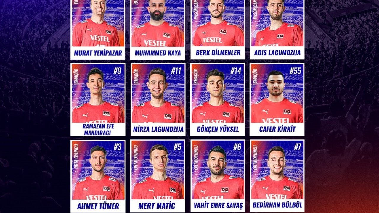 A Milli Erkek Voleybol Takımı’nın, Milletler Ligi 3. hafta kadrosu açıklandı