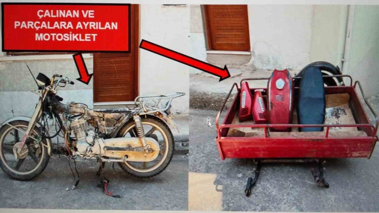Hırsızların çalıp parçaladığı motosikletleri jandarma bulup sahiplerine teslim etti