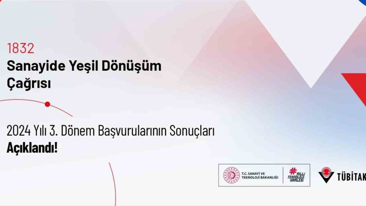 ‘TÜBİTAK Sanayide Yeşil Dönüşüm Çağrısı’ sonuçları açıklandı