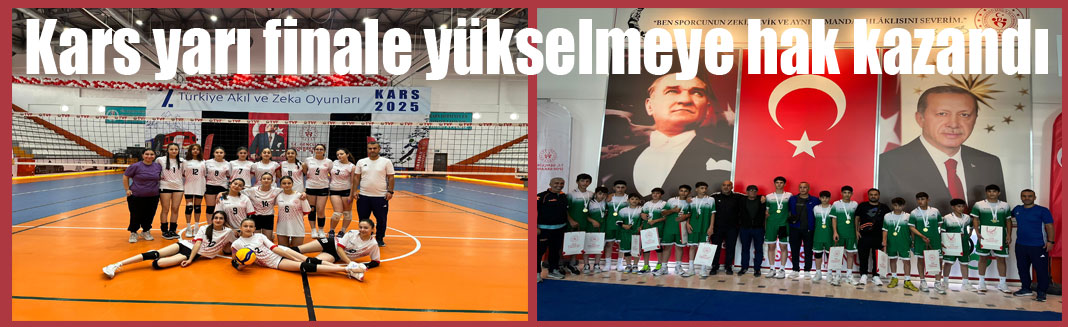 Kars’ta Anadolu Yıldızlar Ligi Heyecanı, Voleybolda Çifte Yarı Final Başarısı