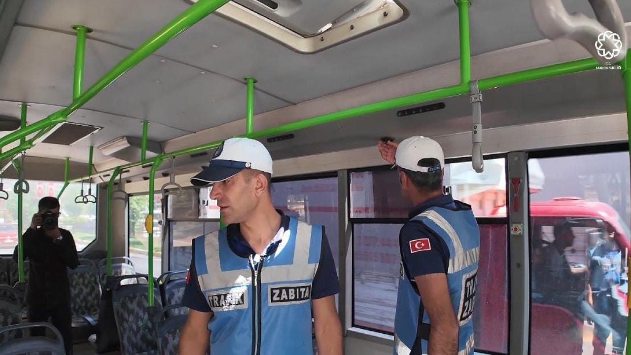 Mardin’de zabıta ekipleri toplu taşıma araçlarında klima denetimi yaptı