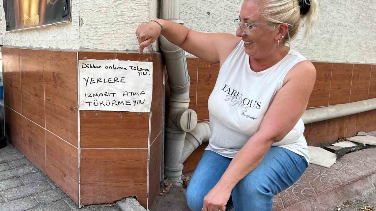 Dükkanının önüne astığı uyarı yazısı ile istediği sonucu aldı