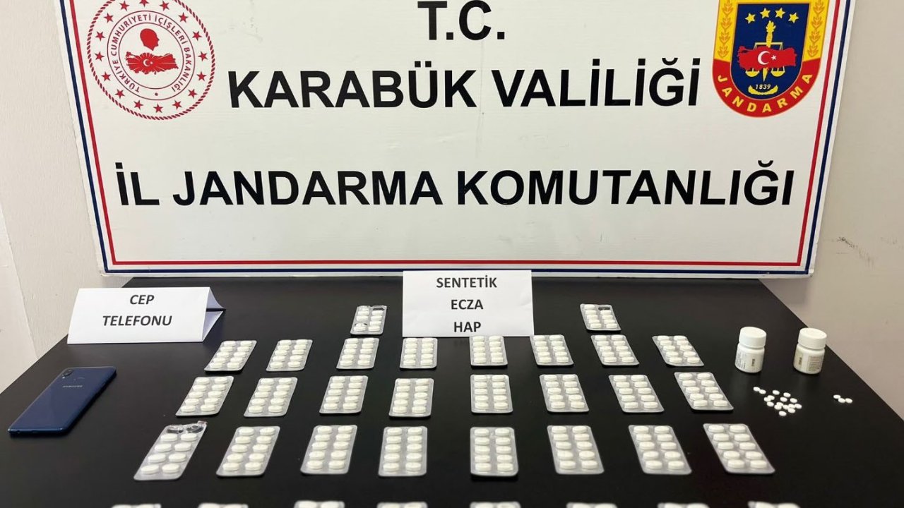 Karabük’te 353 sentetik ecza hap ele geçirildi