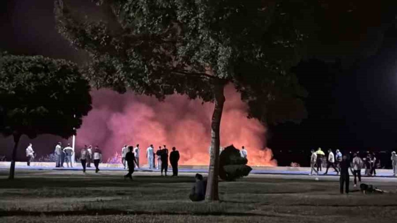 Beyşehir Gölü kenarında korkutan yangın
