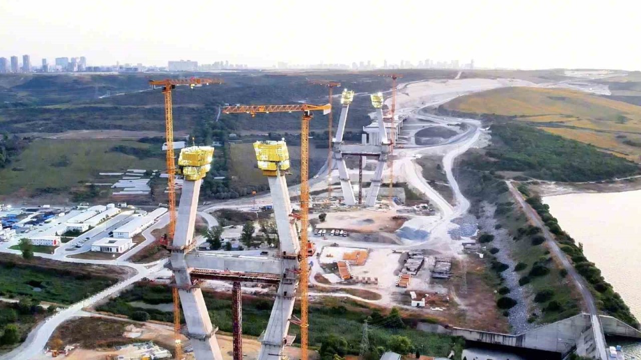 Kanal İstanbul’un ilk köprüsünde son durum: 110 metreye ulaştı