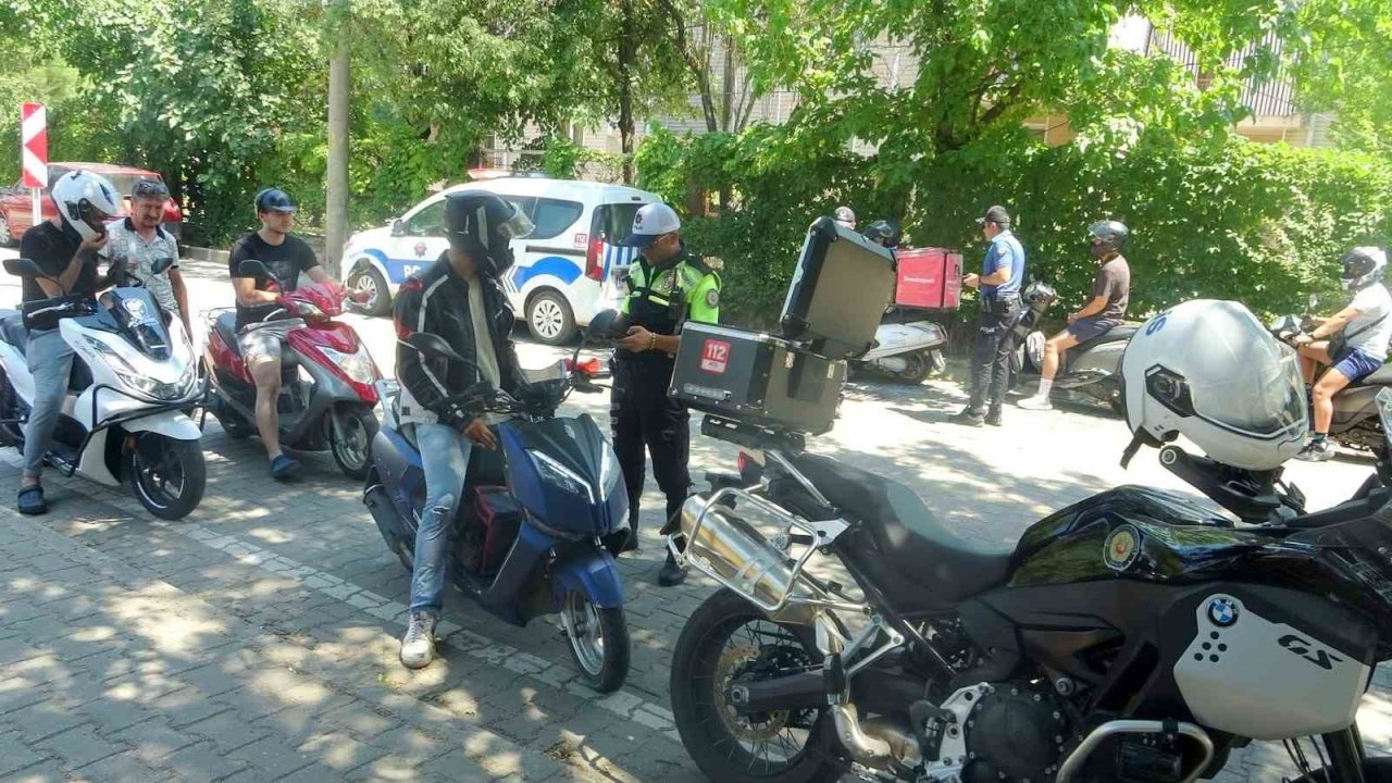 Muğla’da motosiklet denetimleri arttı ekipler kask kullanımına dikkat çekti