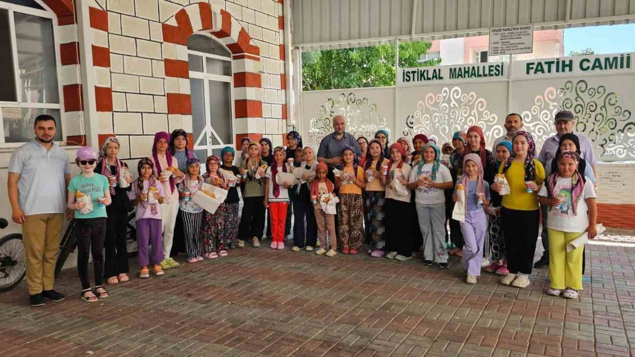 Çan’da Fatih Camii Dernek Başkanı Tekne’den Kur’an Kursu öğrencilerine jest