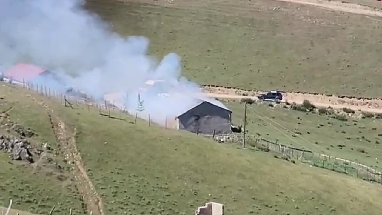 Giresun’da yayla evinde yangın
