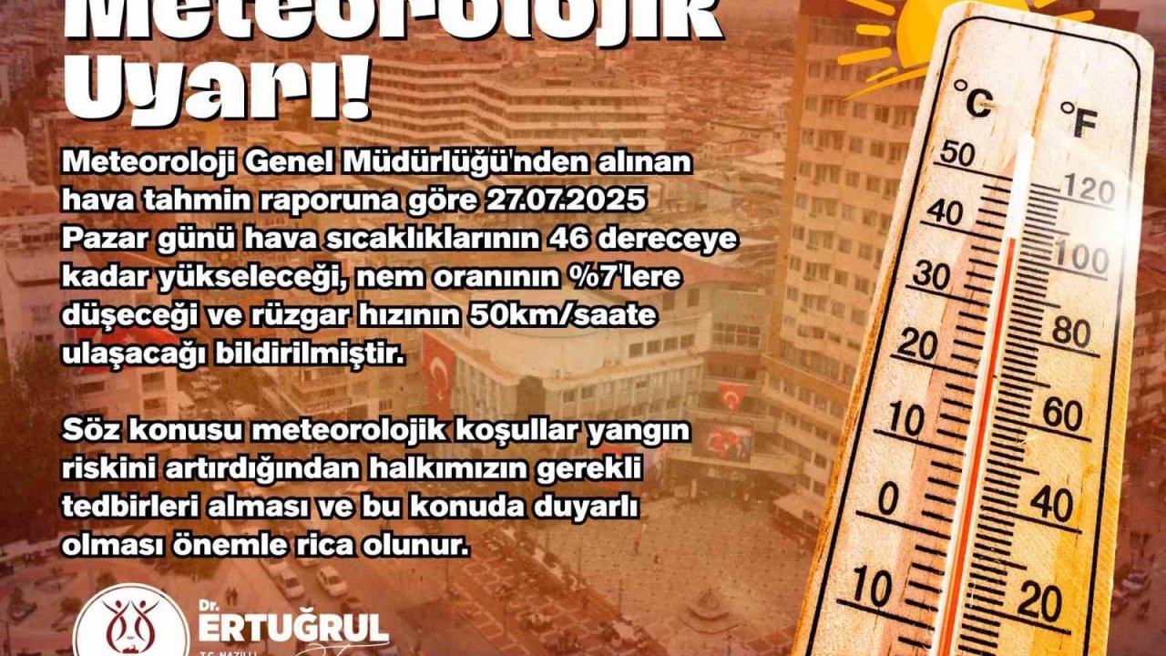 Nazilli Belediyesi vatandaşları uyardı: "Dikkatli ve duyarlı olalım"