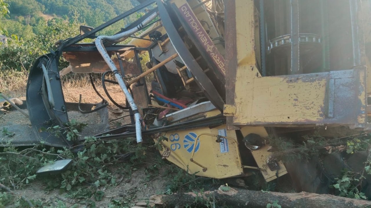 Biçerdöver kazasında 1 kişi yaralandı