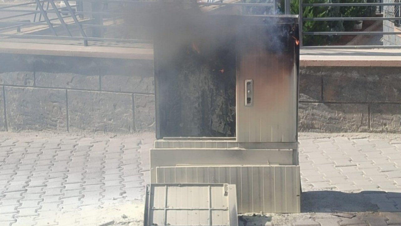 Şanlıurfa’da elektrik panosu alev alev yandı