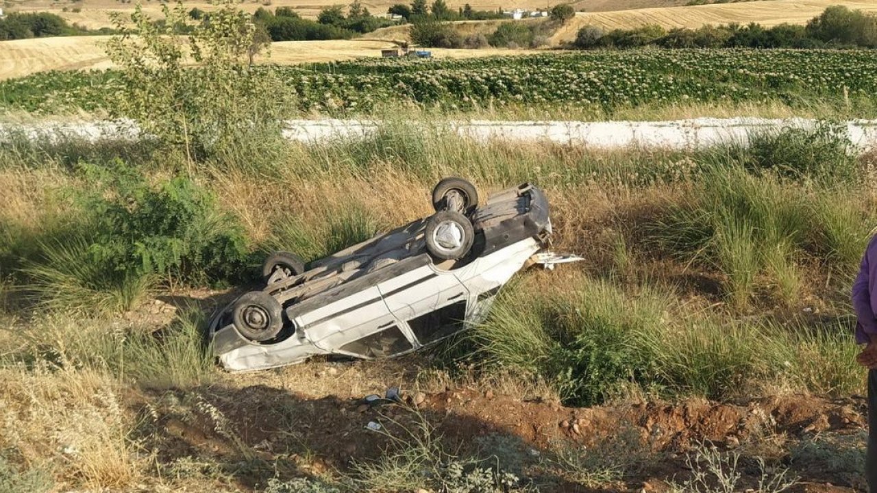 Kontrolden çıkan otomobil takla: 1 yaralı