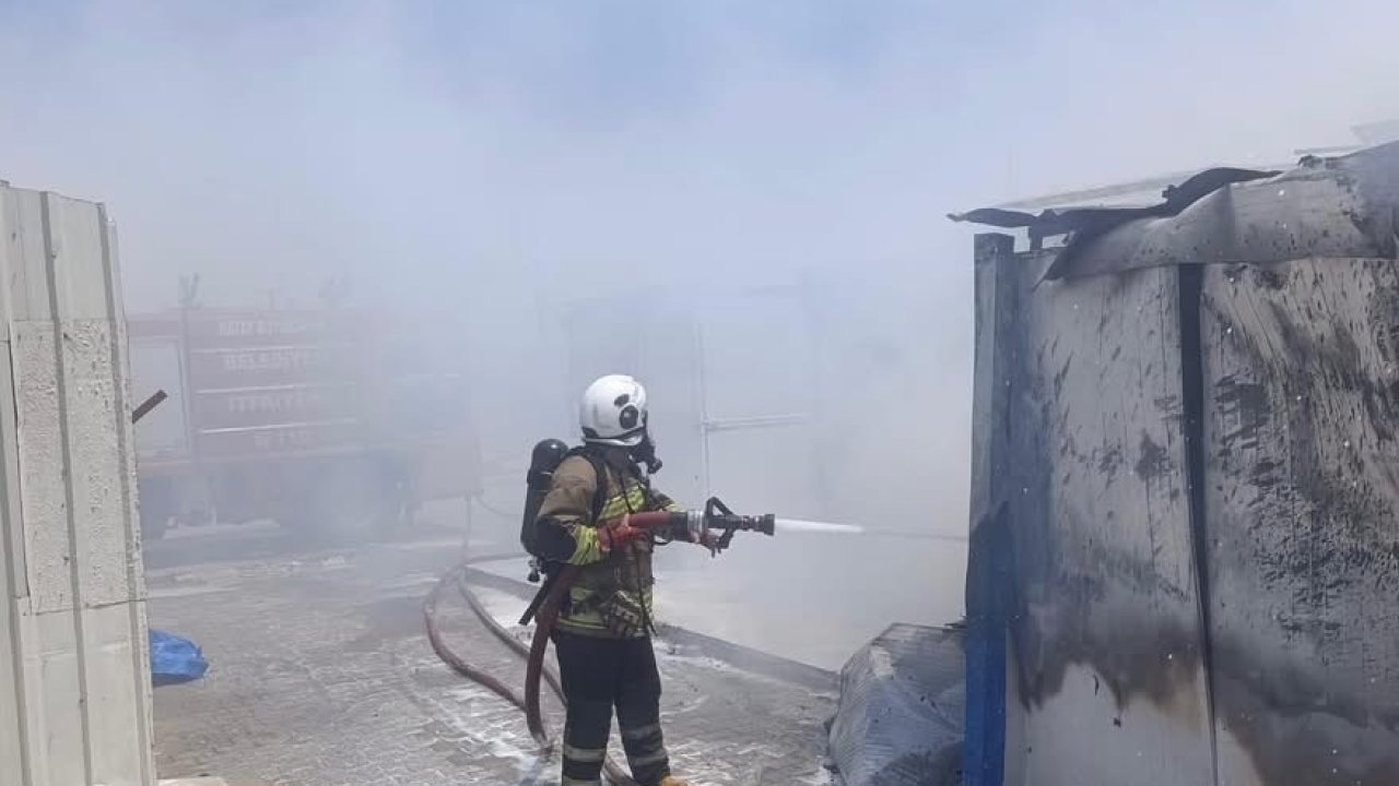 Alevlere teslim olan konteyner kullanılamaz hale geldi