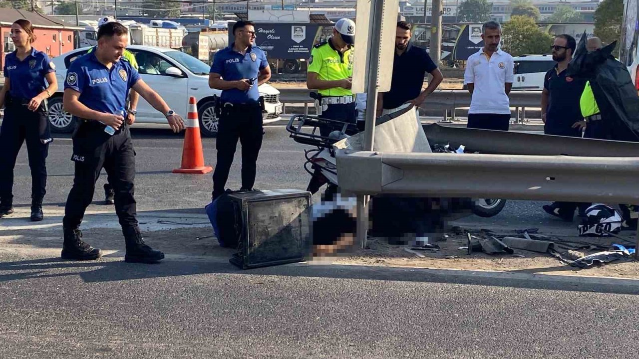 Bariyere çarpan motosikletin sürücüsü hayatını kaybetti