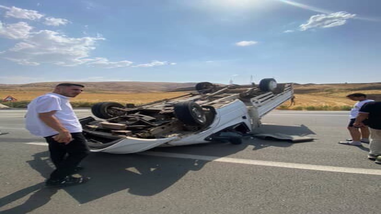 Siirt’te takla atan pikap sürücü yaralandı