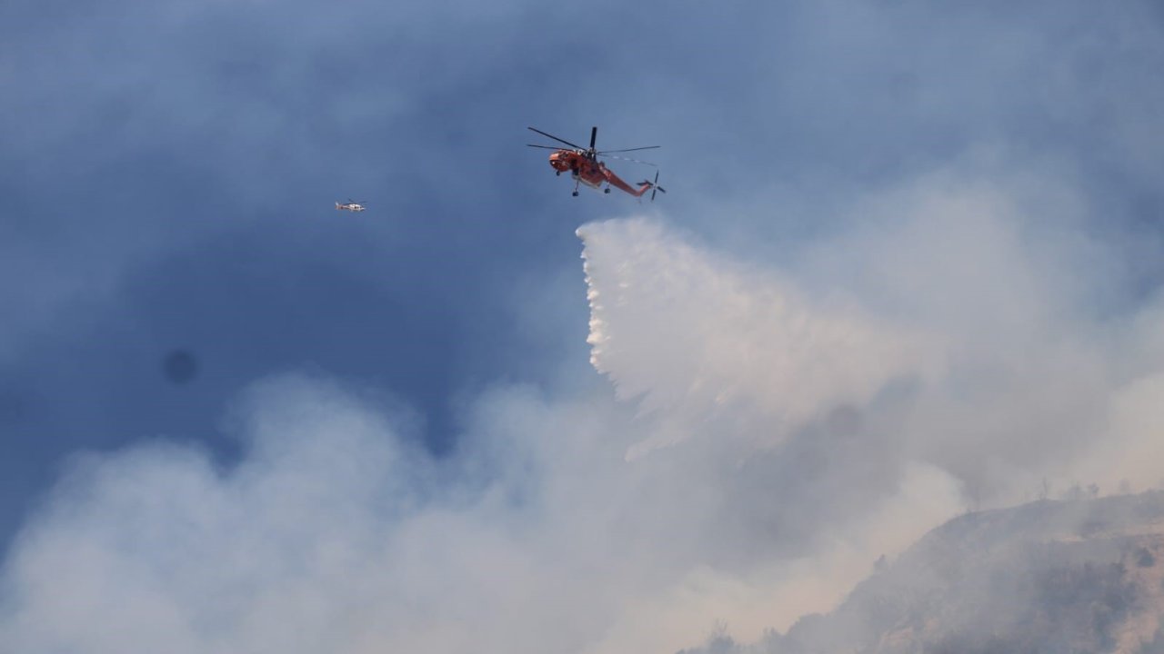Aydın’daki orman yangınında 7 hava aracı, 244 personel alevlerle mücadele ediyor