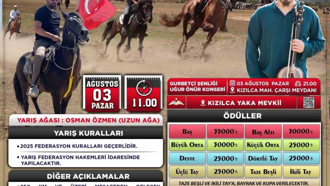 Tavas Rahvan At Yarışı ve Gurbetçi Festivaline sayılı günler kaldı