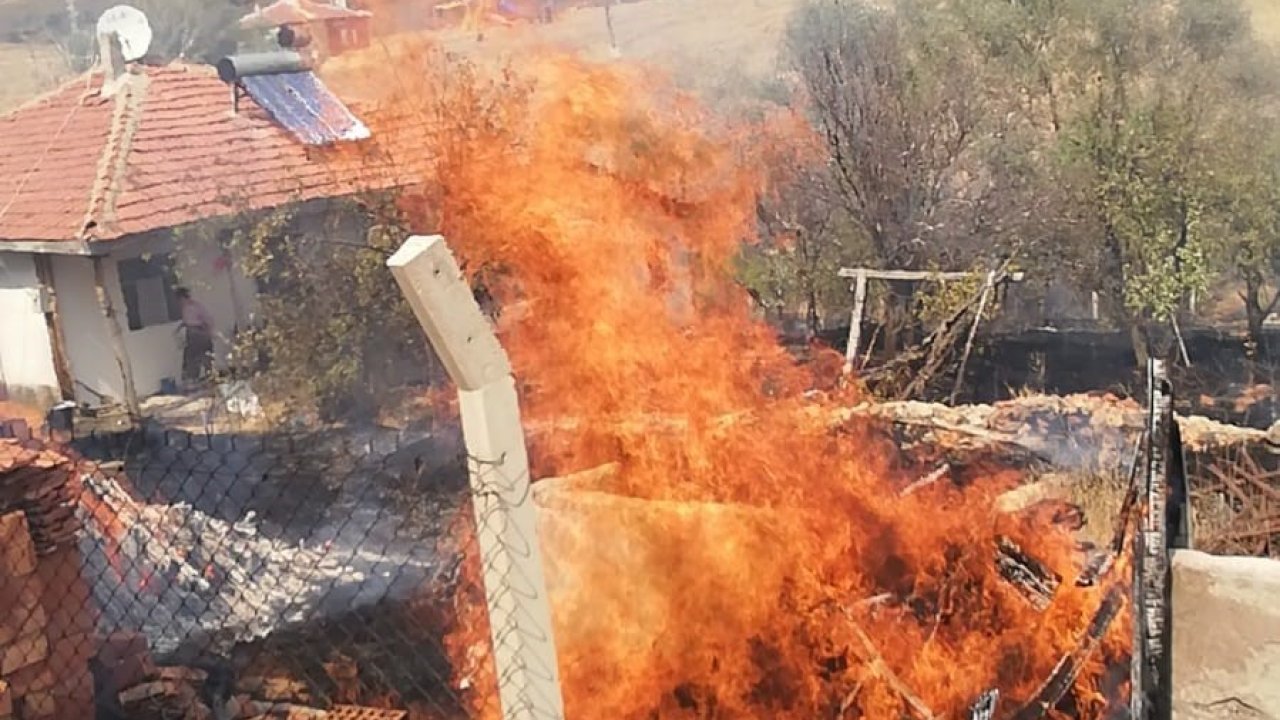 Bahçesindeki otları yakmak istedi, alevler yayılınca imdadına komşuları ve itfaiye yetişti